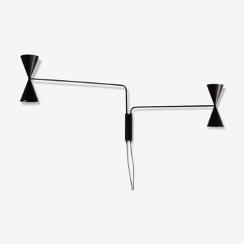Wall lamp "bat light" with 2 arms designed by Juanma Lizana