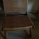 Rattan and wood chair