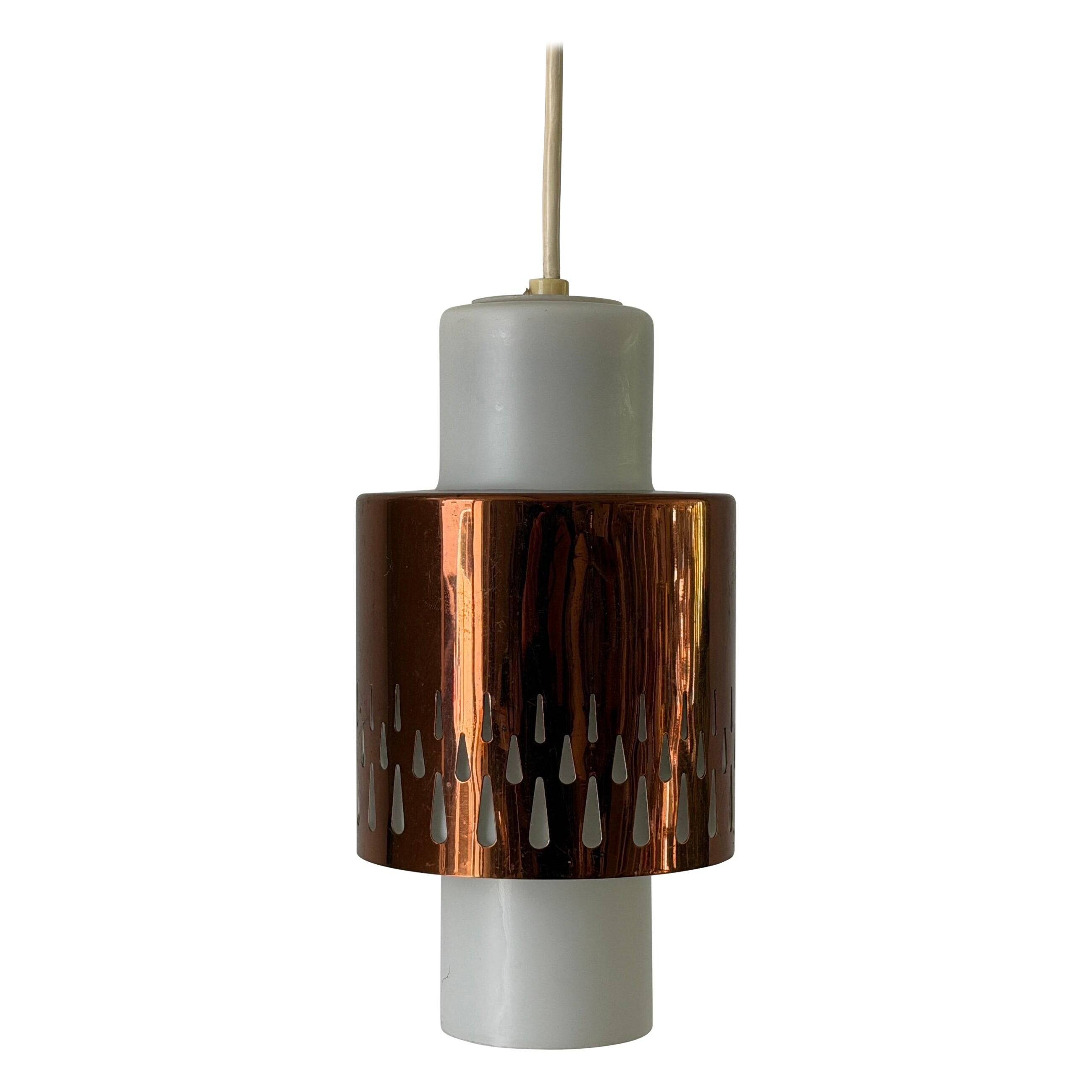 Mid-century brass and glass ceiling light, 1960s, Germany