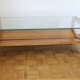 Oak and glass coffee table 1960