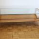 Oak and glass coffee table 1960
