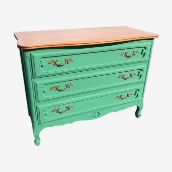 Jade-colored style chest of drawers