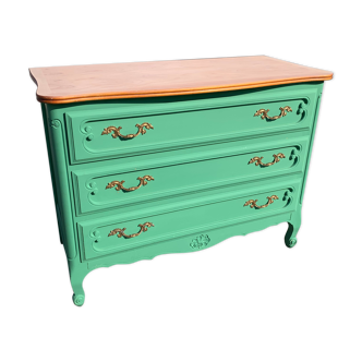 Jade-colored style chest of drawers