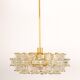 Dazzling chandelier, brass and crystal glass by Kinkeldey, Germany, 1970s.
