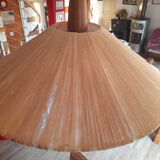 Teak and sisal light/hanging lamp from the 60s/70s