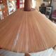 Teak and sisal light/hanging lamp from the 60s/70s