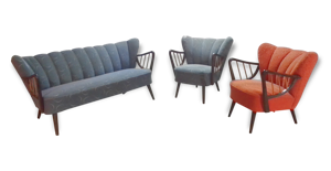 Set canapé / 2 fauteuils années