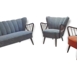 Couch set / 2 chairs Scandinavian 50s/60s cocktail