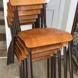 Lot of 6 vintage school chairs