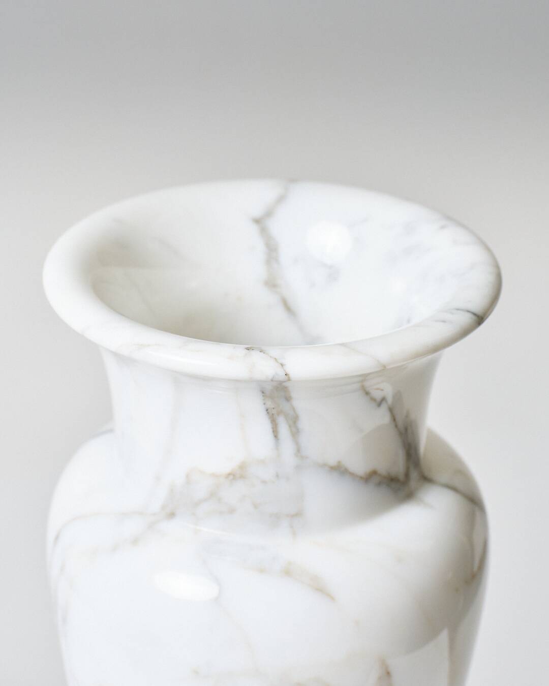 White carrara marble vase, 1970s