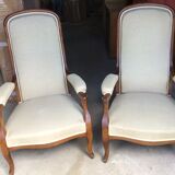 Set of 2 Voltaire armchairs