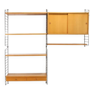 Vintage Nisse Strinning wall system in ash wood