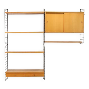 Vintage Nisse Strinning wall system in ash wood