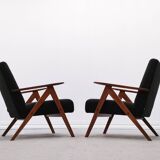 Mid-Century Easy Chair, Model B 310 Var, in Black Shield