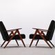 Mid-Century Easy Chair, Model B 310 Var, in Black Shield
