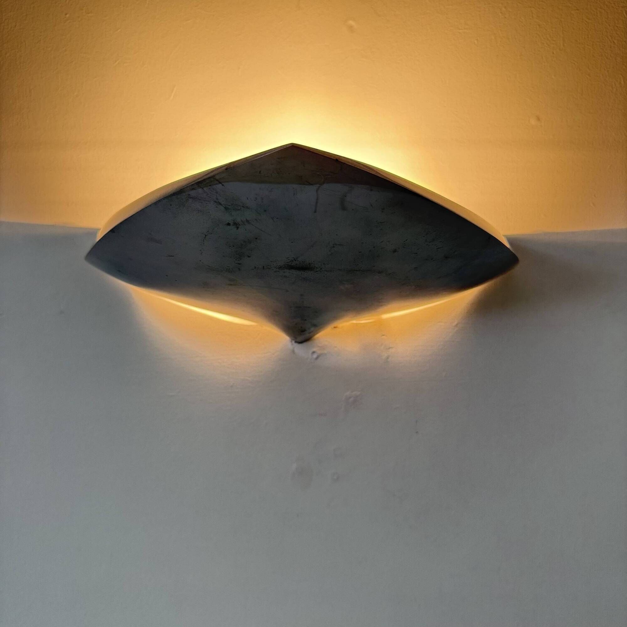 Modern French Polished Chrome wall Lamp by LG, Paris France