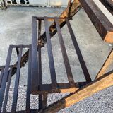 Industrial straight iron staircase loft workshop