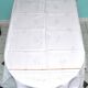 Vintage tablecloth in mixed cotton damask 130x150 floral decor monogram medallion BV + 10 napkins *M
