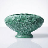 Small earthenware planter in relief barbotine style with ivy, Sylvac England.