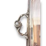 Large silver metal top