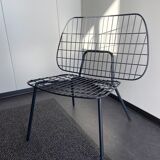 Black steel armchair