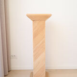 Vintage rattan pedestal, 1980s.