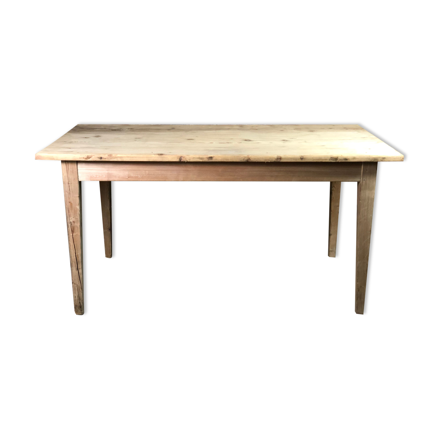 Farm table in raw pichepin 1900s