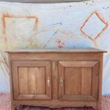 Magnificent vintage buffet / sideboard in raw wood