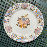 Composition of 4 flat earthenware plates, Gien