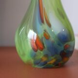 Vintage multicolor Murano arlecchino glass vase