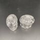 Duo salt shaker & pepper shaker in transparent worked glass