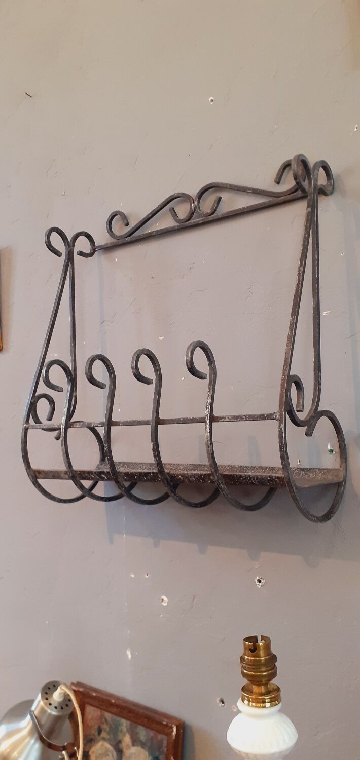 Vintage wall planter year 70 wrought iron