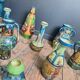 Vases, Flemish pottery from Thulin, Art Nouveau, Art Deco