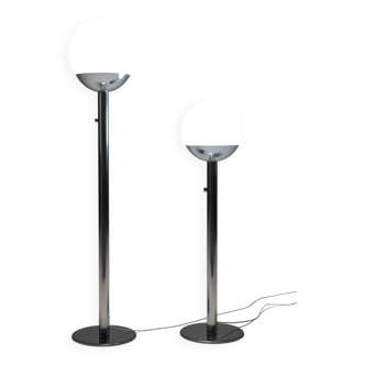 Pair of P428 floor lamps by Pia Guidetti-Crippa for Luci Italia, 1970s