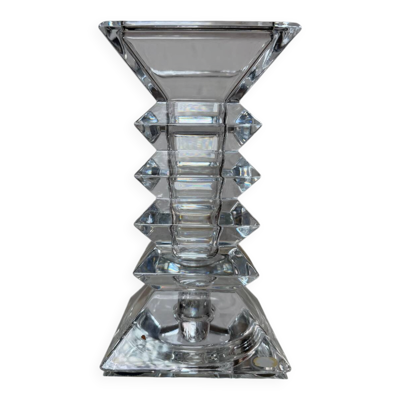 Bougeoir vase cristal de Bohème années 70