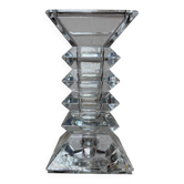 Bougeoir vase cristal de Bohème années 70