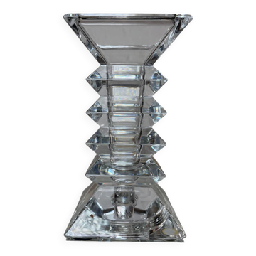 Bougeoir vase cristal de Bohème années 70