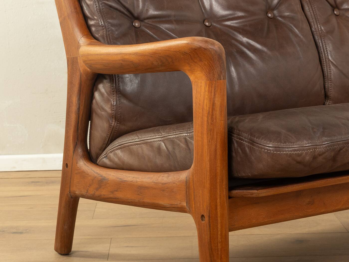 Canapé 2 places en cuir par Georg Thams pour A/S Vejen Polstermøbelfabrik