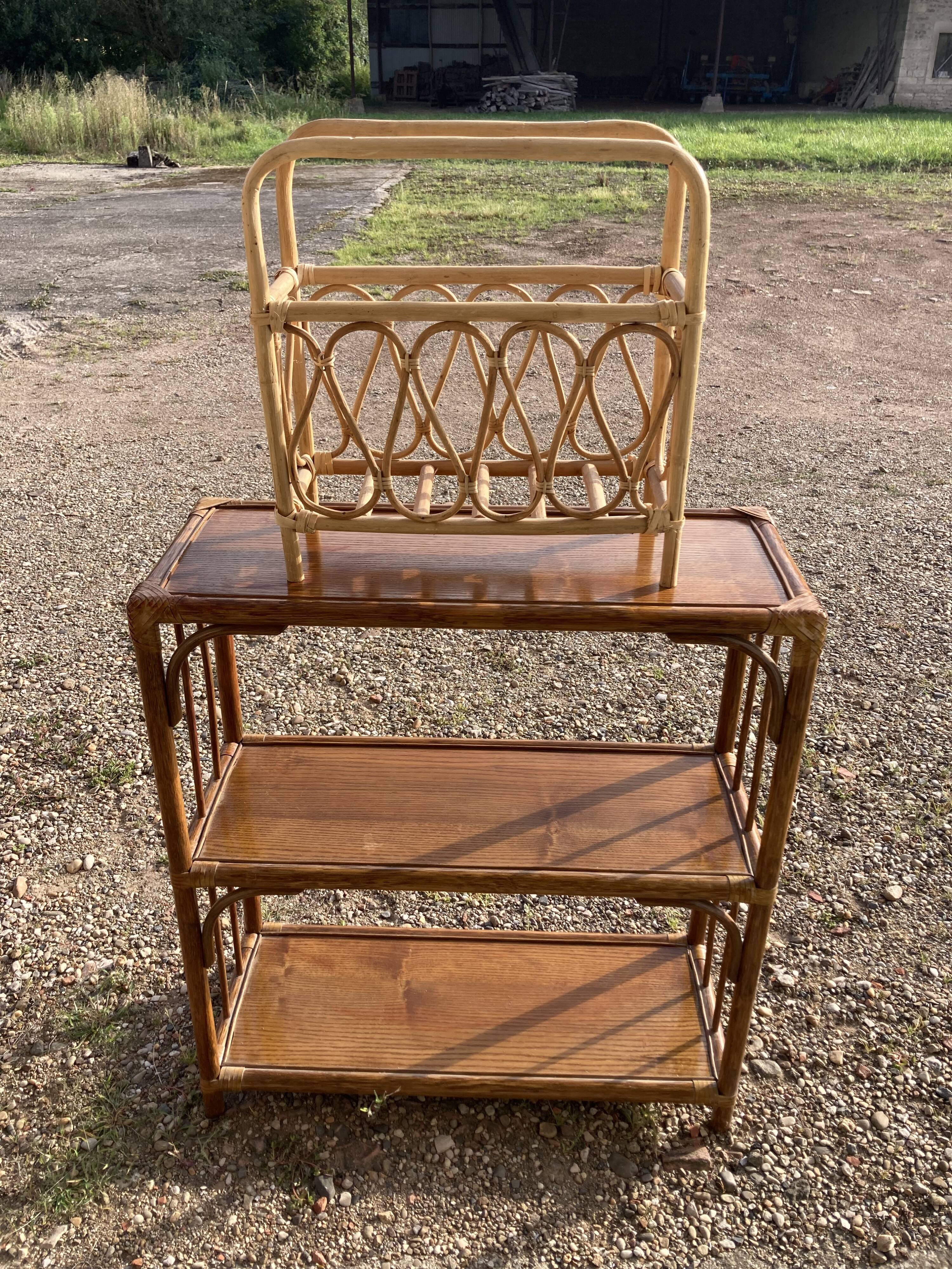 Rattan magazine door