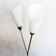 Sculptural Czech Floor Lamp with Twin Milk Glass Shades, 1960s