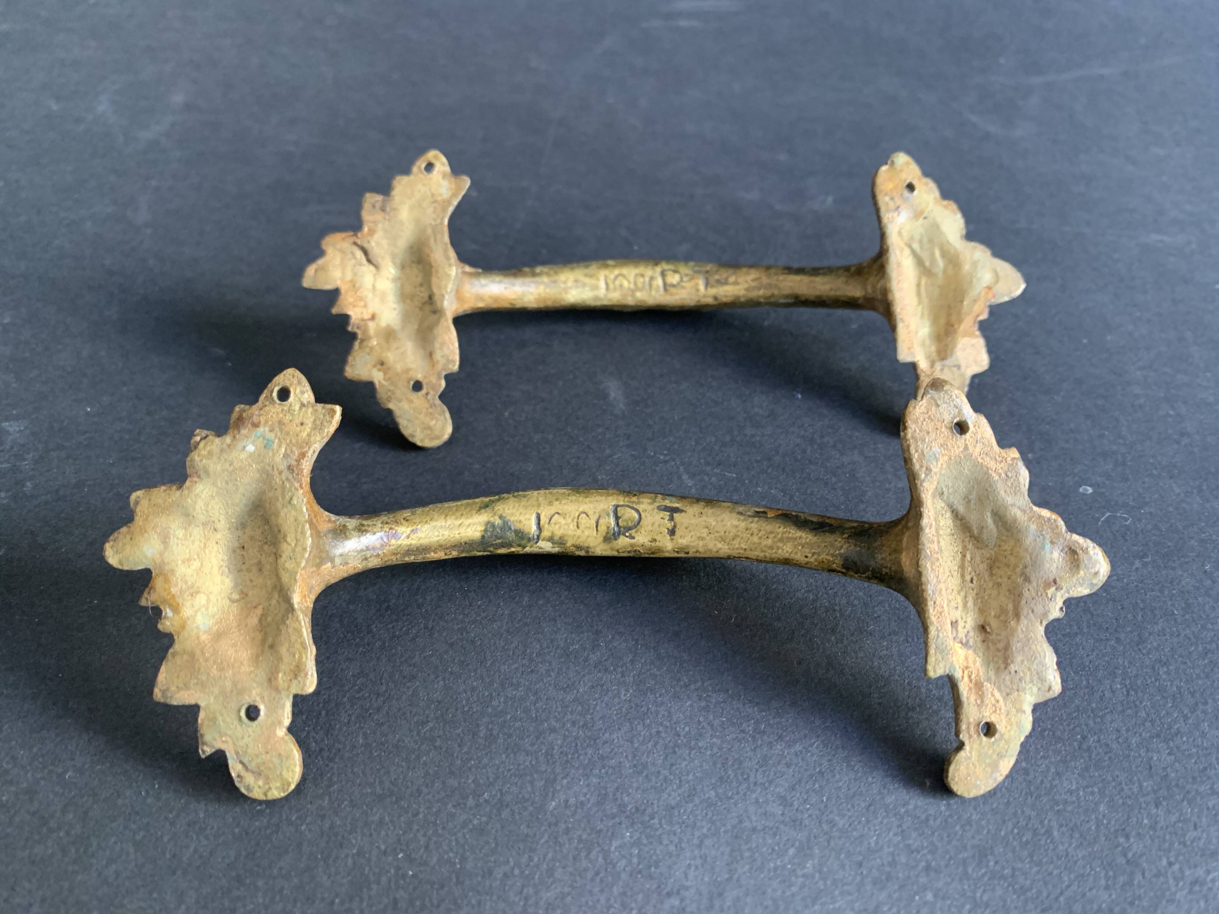 Antique Art Nouveau bronze furniture handle, 1900