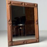 Tramp art mirror