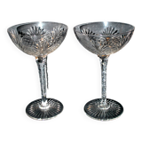 Lot de 2 coupes en cristal de saint-louis modèle odessa 6020 epoque 1900