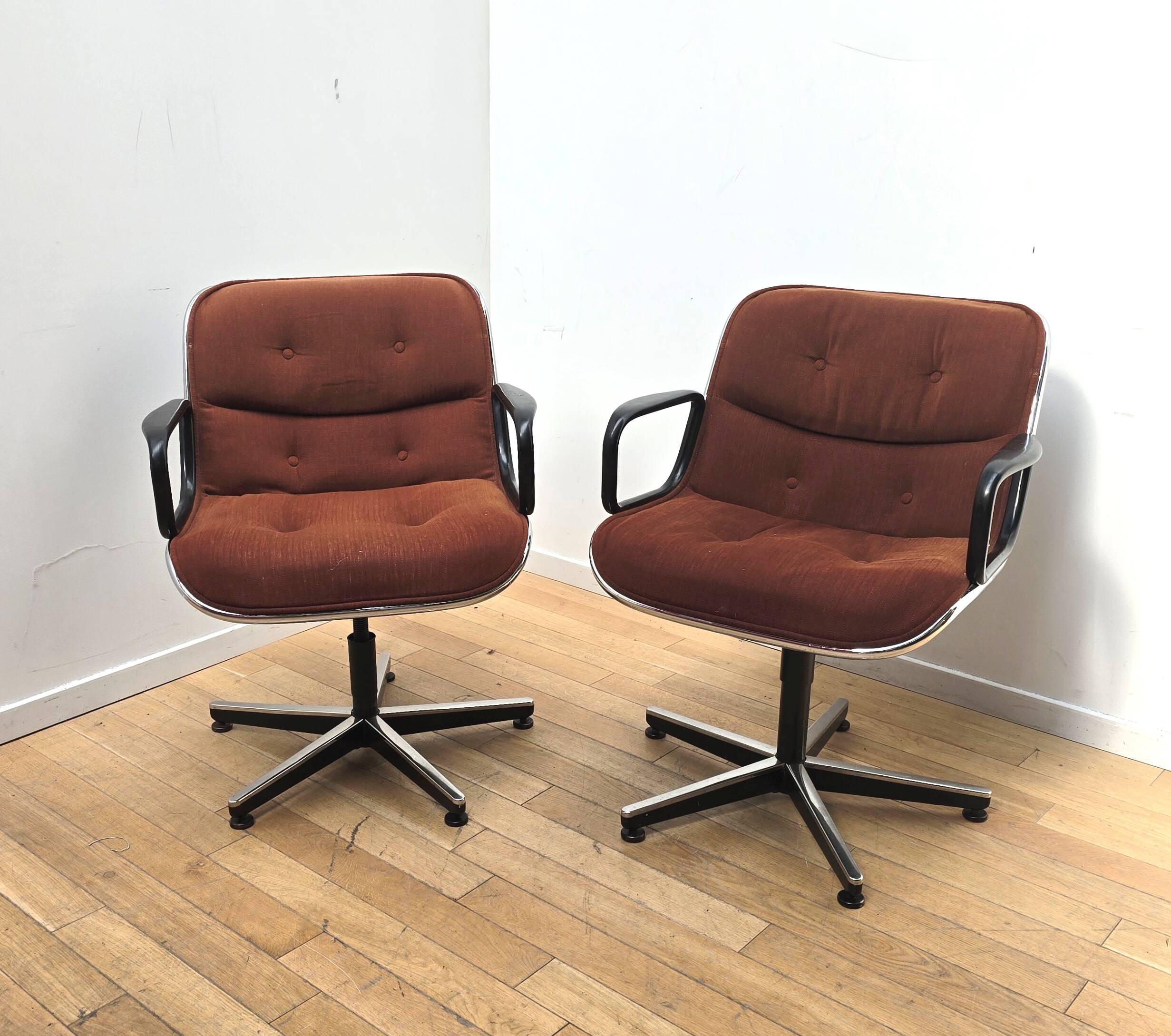 Pair of Charles Pollock office chairs