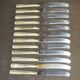 Set of 12 dessert knives stainless blades Adrien Bergeon goldsmith