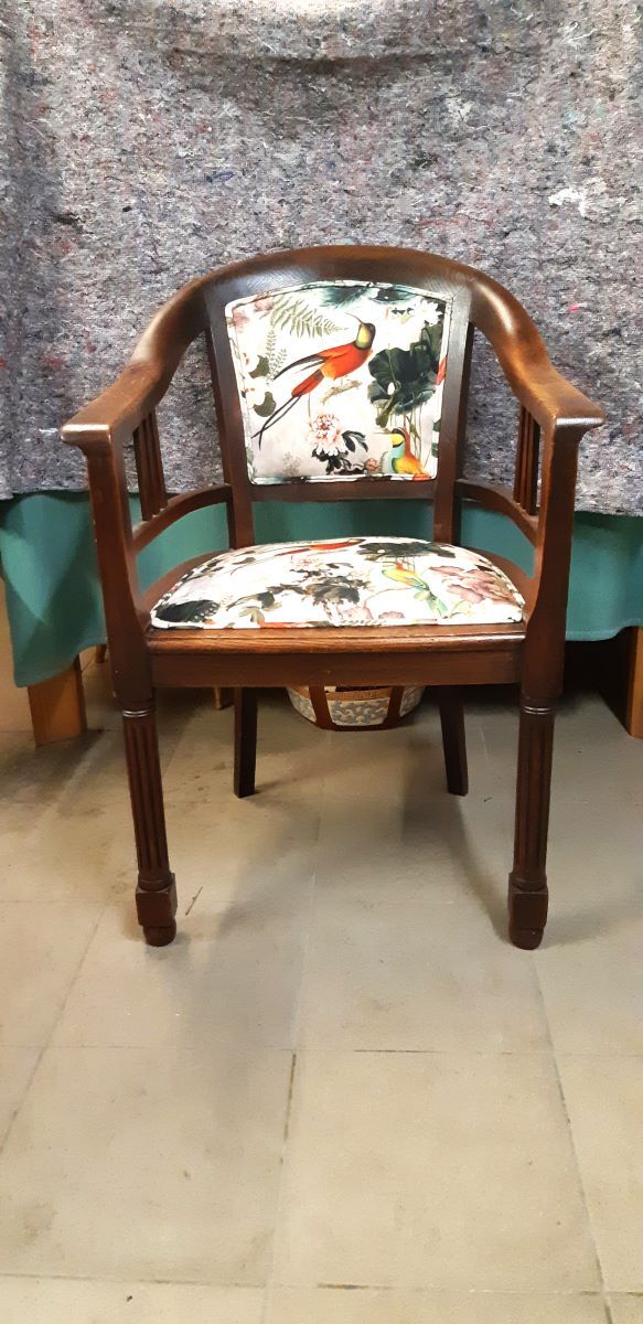 Office armchair art deco tapestry