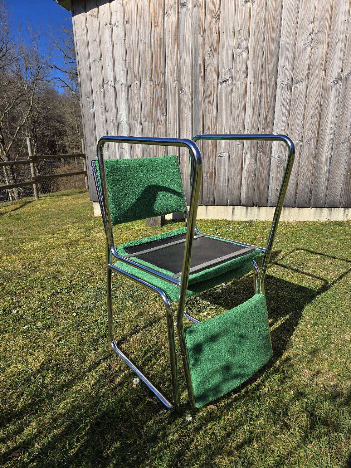 2 chrome Bauhaus chairs