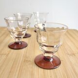 6 glasses aperitif 1930 Art Deco