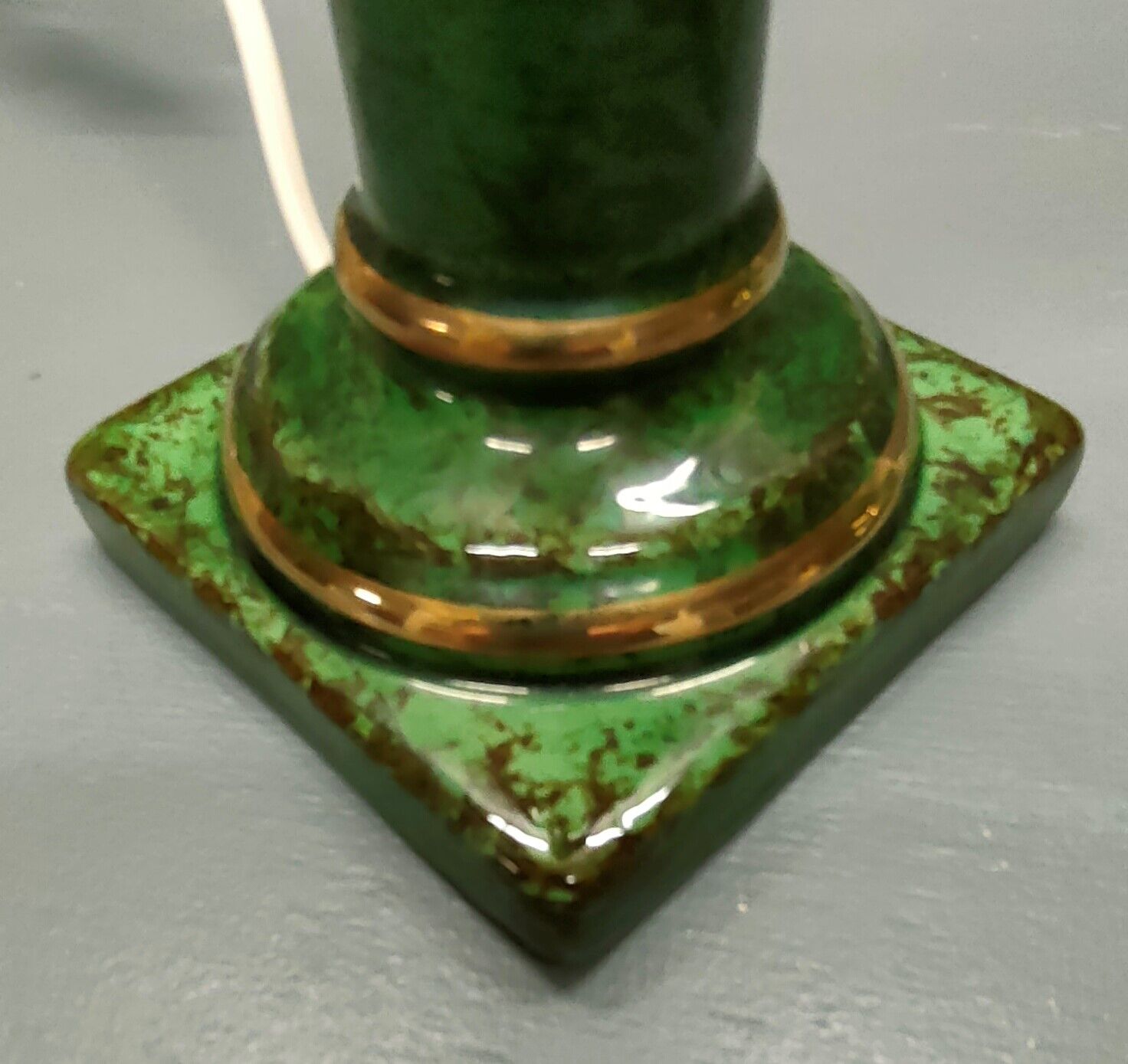 Pair of table lamps in the taste of antique marble columns, 1980s, France