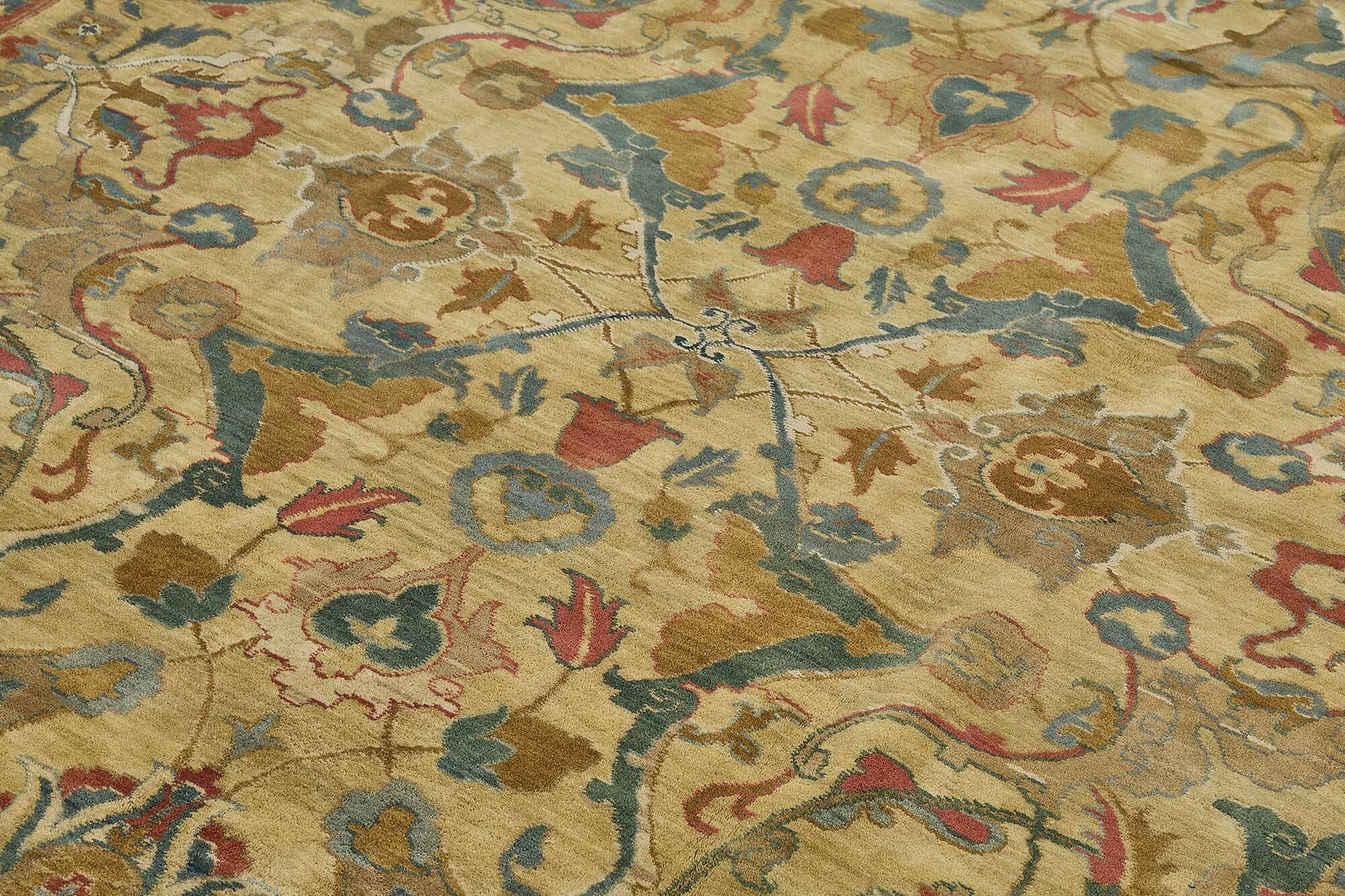 Turkish Handknotted Wool Oushak Rug 270 cm x 342 cm